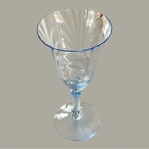 Capri moonlight blue water goblet by Cambridge Glass, vintage, made in USA